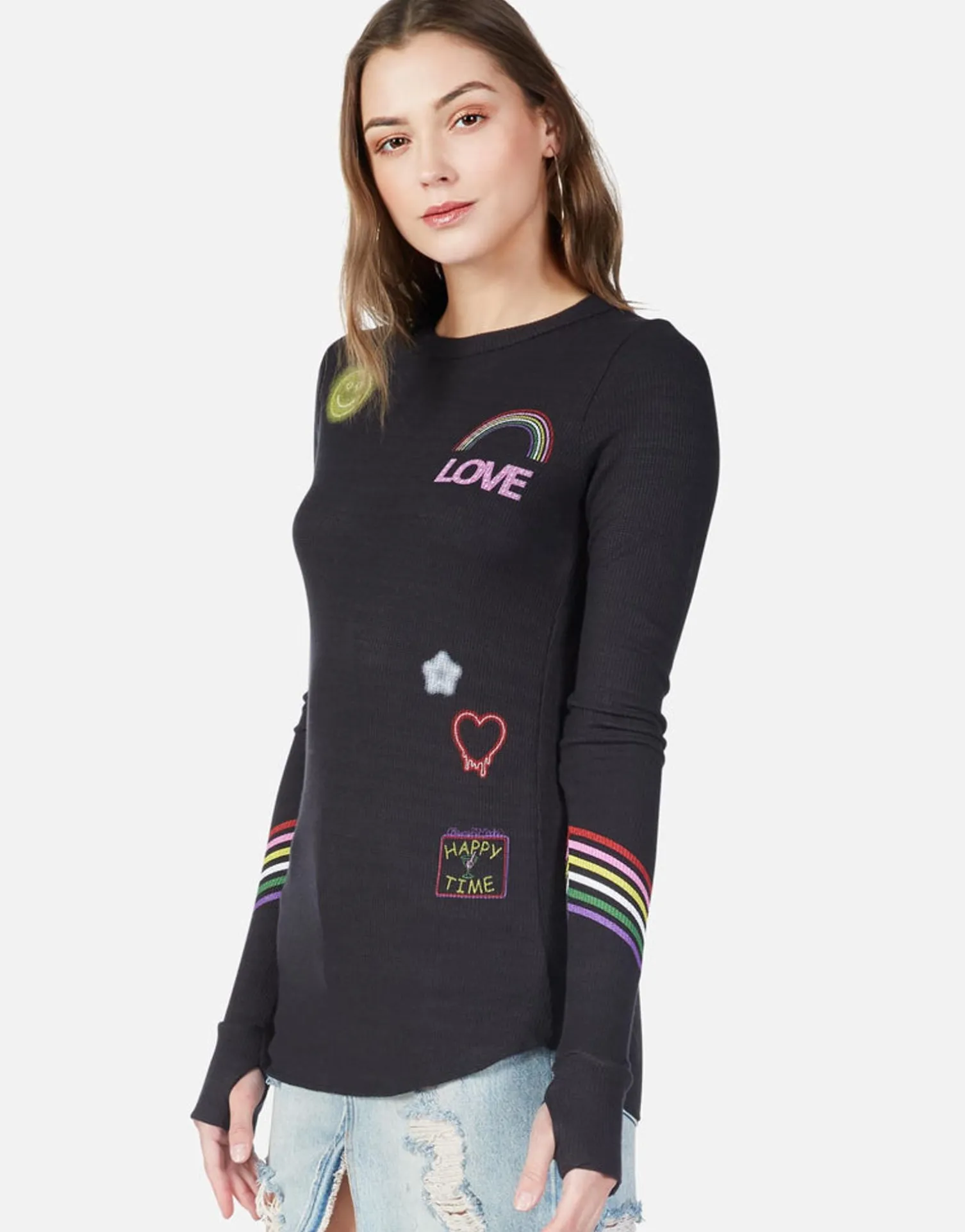 Lauren Moshi Neon Signs L/S Fitted Thermal W/ Thumbholes | Mckinley *Women Long Sleeve