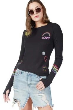 Lauren Moshi Neon Signs L/S Fitted Thermal W/ Thumbholes | Mckinley *Women Long Sleeve