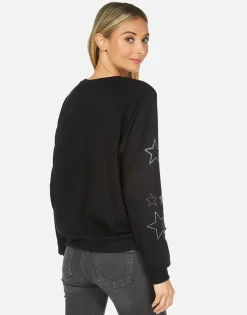 Lauren Moshi Noleta Crystal Stars Made In Los Angeles California Usa*Women Long Sleeve