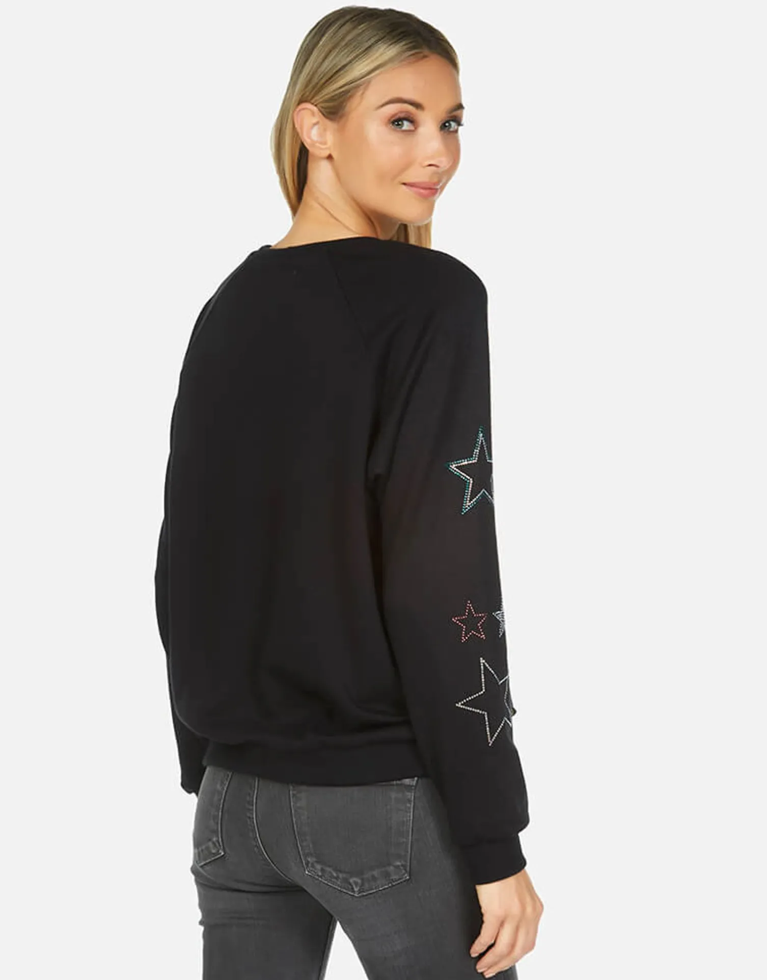 Lauren Moshi Noleta Crystal Stars Made In Los Angeles California Usa*Women Long Sleeve