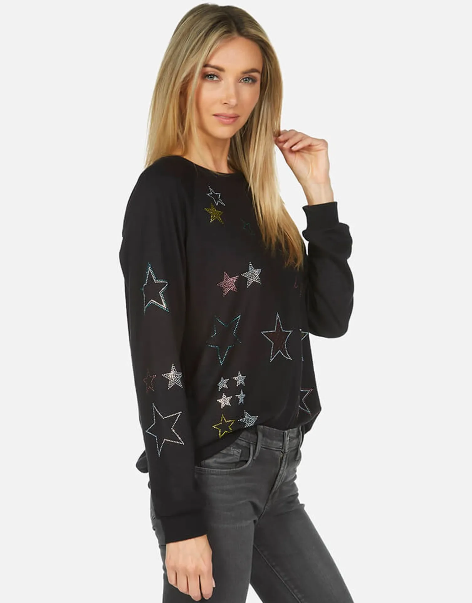 Lauren Moshi Noleta Crystal Stars Made In Los Angeles California Usa*Women Long Sleeve