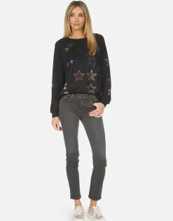 Lauren Moshi Noleta Crystal Stars Made In Los Angeles California Usa*Women Long Sleeve