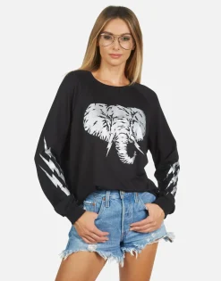 Lauren Moshi Noleta Electric Elephant*Women Long Sleeve