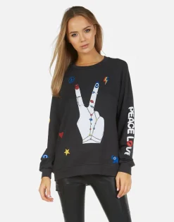 Lauren Moshi Noleta Peace Hand Elements*Women Long Sleeve