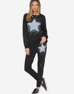 Lauren Moshi Noleta Sparkle Star*Women Long Sleeve