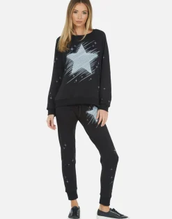 Lauren Moshi Noleta Sparkle Star*Women Long Sleeve