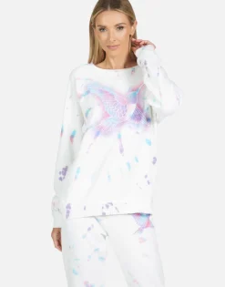 Lauren Moshi Noleta Spray Hummingbird*Women Long Sleeve