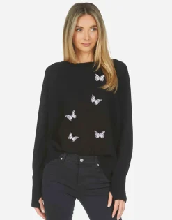 Lauren Moshi Optimist Butterflies Cashmere Sweater | Ladona X By *Women Sweaters & Knits