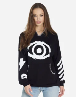 Lauren Moshi Painted Evil Eye Pullover Hoodie In | Raya By *Women Hoodies