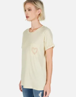 Lauren Moshi Peace & Love Butterfly S/S Tee W/ Pocket | Iris By *Women Short Sleeve