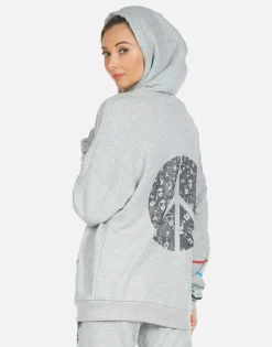 Lauren Moshi Peace Hippie Zip Up Hoodie | Koa By *Women Hoodies