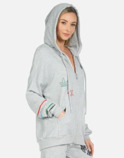 Lauren Moshi Peace Hippie Zip Up Hoodie | Koa By *Women Hoodies