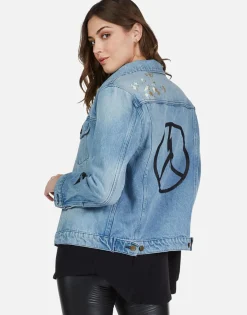 Lauren Moshi Peace Lightning Denim Boyfriend Jacket | Spencer By *Women Jackets
