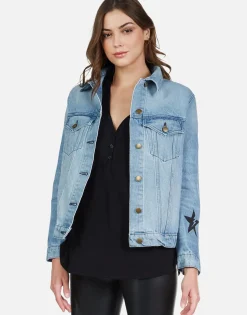 Lauren Moshi Peace Lightning Denim Boyfriend Jacket | Spencer By *Women Jackets