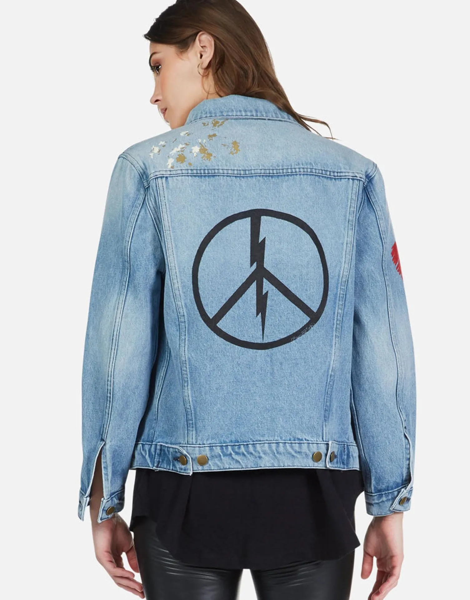 Lauren Moshi Peace Lightning Denim Boyfriend Jacket | Spencer By *Women Jackets