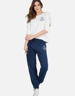 Lauren Moshi Peace Lightning L/S Pullover W/ Slit Cuff | Calista By *Women Long Sleeve