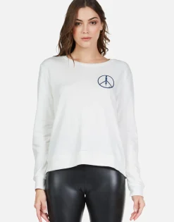 Lauren Moshi Peace Lightning L/S Pullover W/ Slit Cuff | Calista By *Women Long Sleeve