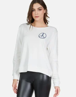 Lauren Moshi Peace Lightning L/S Pullover W/ Slit Cuff | Calista By *Women Long Sleeve
