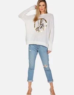 Lauren Moshi Peace Sign Hand Draped Cashmere Sweater | Ladona By *Women Sweaters & Knits