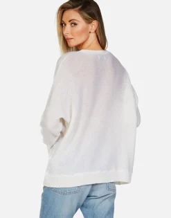 Lauren Moshi Peace Sign Hand Draped Cashmere Sweater | Ladona By *Women Sweaters & Knits