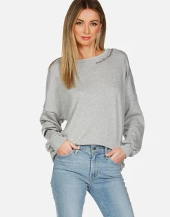 Lauren Moshi Peace Sign Hand L/S Boyfriend Pullover | Sierra By *Women Long Sleeve