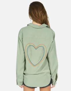 Lauren Moshi Pilar Rainbow Heart*Women Long Sleeve