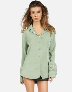 Lauren Moshi Pilar Rainbow Heart*Women Long Sleeve