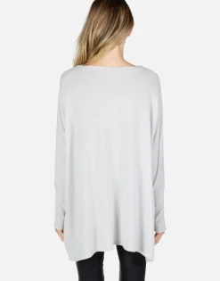 Lauren Moshi Pink Lip Piercing Oversized L/S Pullover | Mira X By *Women Long Sleeve