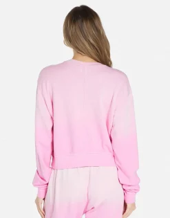 Lauren Moshi Pink Open Lip Crop Pullover | Spalding By *Women Long Sleeve