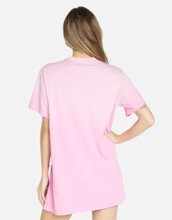 Lauren Moshi Pink Open Lip T-Shirt Dress | Misty By *Women Dresses