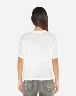 Lauren Moshi Pink Peace Love Skull Boyfriend T-Shirt | Linnea By *Women Short Sleeve