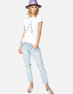 Lauren Moshi Prayer Hands Vintage Short Sleeve Roll Up Tee | Edda By *Women Short Sleeve