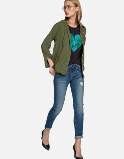 Lauren Moshi Rainbow Eye Stars L/S Button Up Denim Shirt | Sloane By *Women Long Sleeve