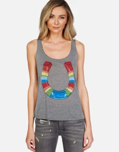 Lauren Moshi Rainbow Horseshoe Classic Scoop Neck Tank | Julianna By *Women Tanks