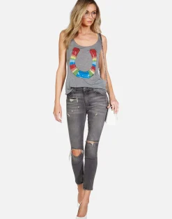 Lauren Moshi Rainbow Horseshoe Classic Scoop Neck Tank | Julianna By *Women Tanks