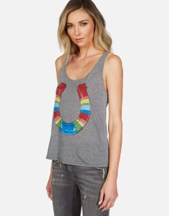 Lauren Moshi Rainbow Horseshoe Classic Scoop Neck Tank | Julianna By *Women Tanks