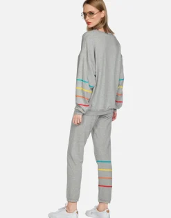 Lauren Moshi Rainbow Kiss Lip L/S Boyfriend Pullover | Babbs By *Women Long Sleeve