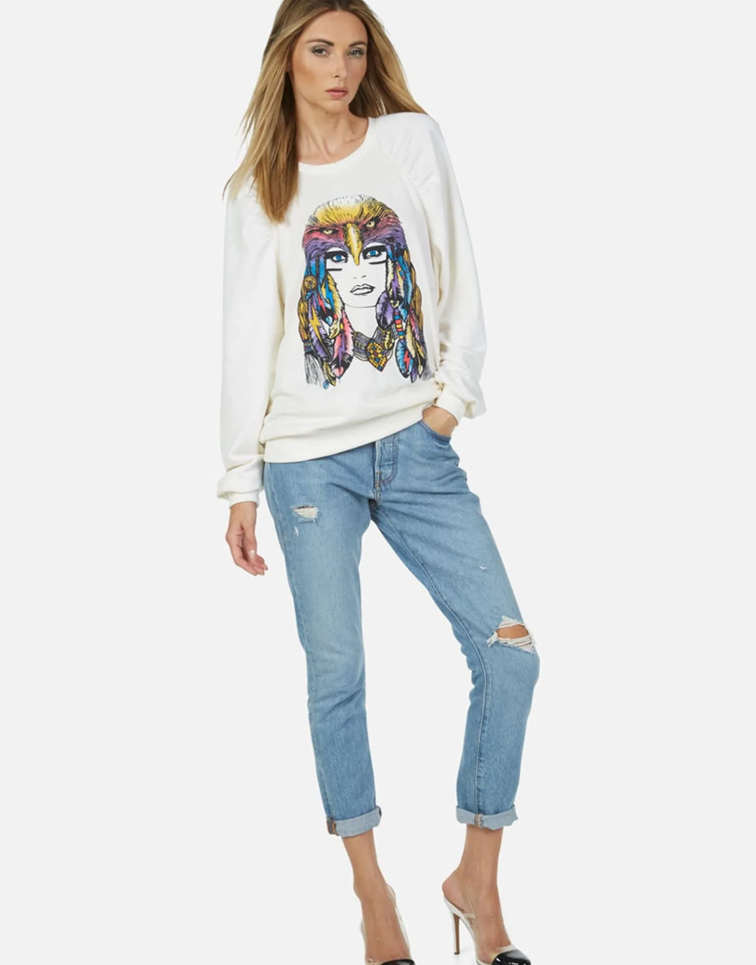 Lauren Moshi Rainbow Lady Eagle Vintage Pullover | Kaylin By *Women Long Sleeve