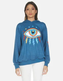 Lauren Moshi Rainbow Lighting Eye Hoodie | Harmony By *Women Hoodies