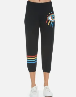 Lauren Moshi Rainbow Lighting Eye Women'S Crop Sweatpant | Alana By *Women Crop Sweatpants