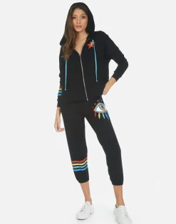 Lauren Moshi Rainbow Lighting Eye Women'S Crop Sweatpant | Alana By *Women Crop Sweatpants