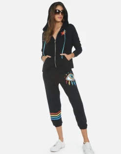 Lauren Moshi Rainbow Lighting Eye Women'S Crop Sweatpant | Alana By *Women Crop Sweatpants