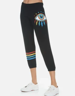 Lauren Moshi Rainbow Lighting Eye Women'S Crop Sweatpant | Alana By *Women Crop Sweatpants