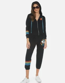 Lauren Moshi Rainbow Lighting Eye Women'S Crop Sweatpant | Alana By *Women Crop Sweatpants