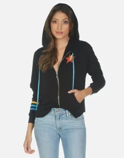 Lauren Moshi Rainbow Lighting Eye Zip Up Women'S Hoodie | Bonita By *Women Hoodies