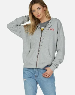 Lauren Moshi Rainbow Lightning Eagle Zip Up Hoodie | Avalyn By *Women Hoodies