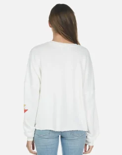 Lauren Moshi Rainbow Lightning Eye Crop Pullover | Lee By *Women Long Sleeve