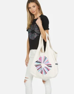 Lauren Moshi Rainbow Ray Lip Canvas Tote Bag | Taylor By * Bags