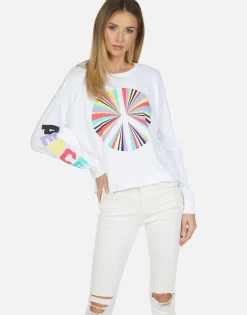 Lauren Moshi Rainbow Ray Peace Ls Pullover | Luella By *Women Long Sleeve