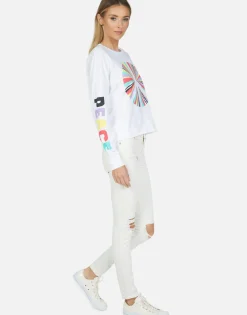 Lauren Moshi Rainbow Ray Peace Ls Pullover | Luella By *Women Long Sleeve
